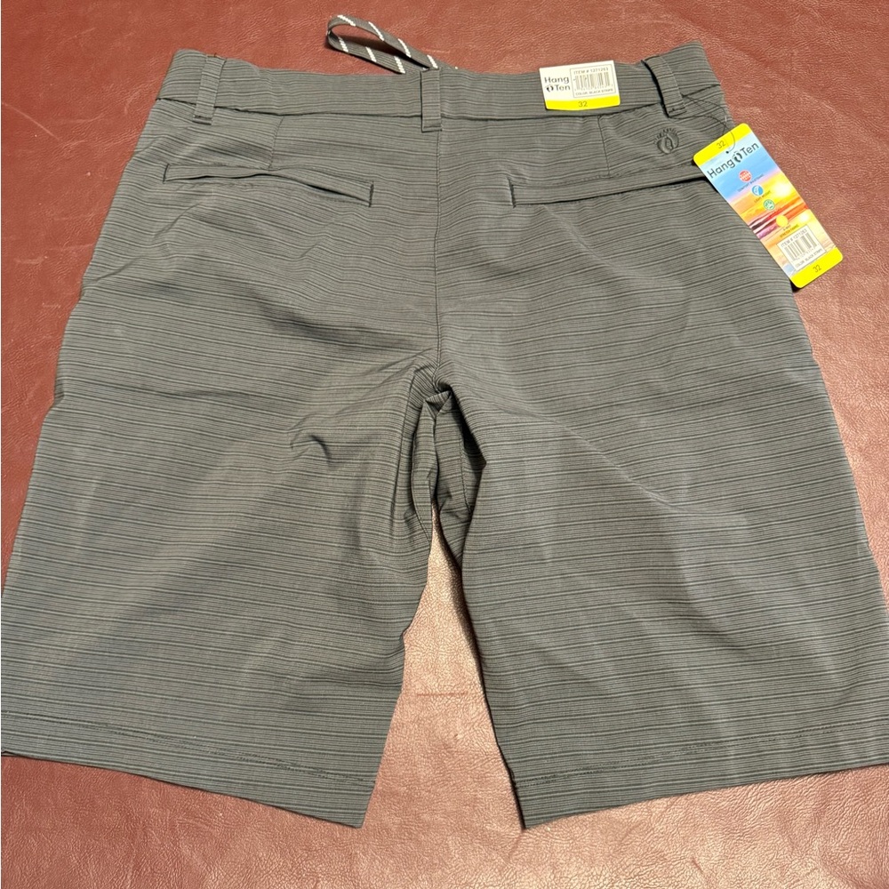 New Hang Ten Dark Gray Striped Patterned Short size 32 - Picture 3 of 11
